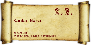 Kanka Nóra névjegykártya