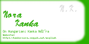 nora kanka business card